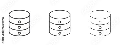 Server icon in linear, outline icon isolated on white background