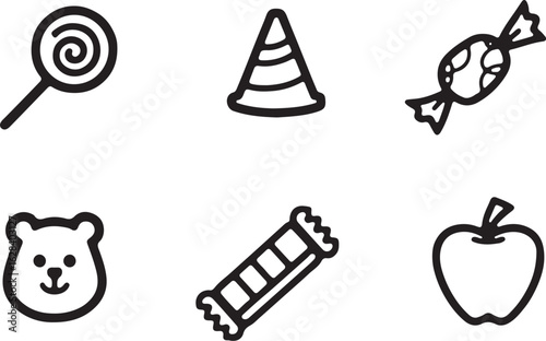 Playful candy icons for fun designs