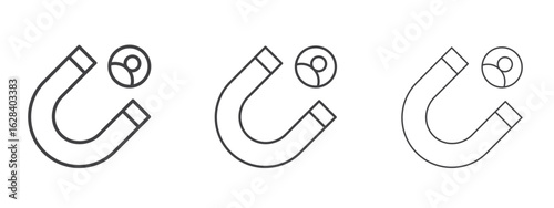 Lead generation icon in linear, outline icon isolated on white background