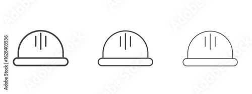 Kettlebell icon in linear, outline icon isolated on white background