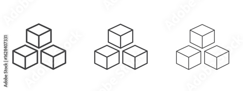 Bookmark icon in linear, outline icon isolated on white background