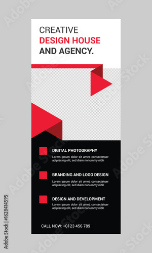 Roll up banner for events and print ready design, stand banner design, Business roll up banner design template,