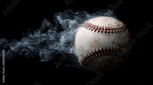 Cinematic Illusion of a Smoky Baseball in Dynamic Motion for an Artistic Baseball League Experience