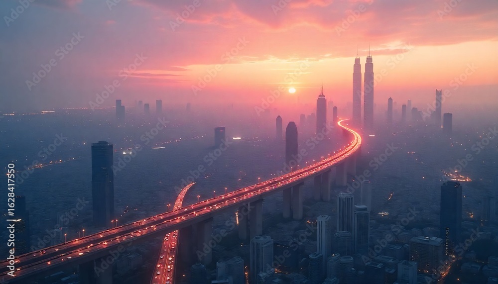 Obraz premium hong kong skyline at night