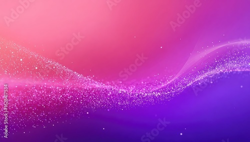 Abstract gradient background with flowing, glittering particles.  Soft pink and purple hues blend smoothly, creating a dreamy, ethereal atmosphere.  Particles swirl and shimmer across the image