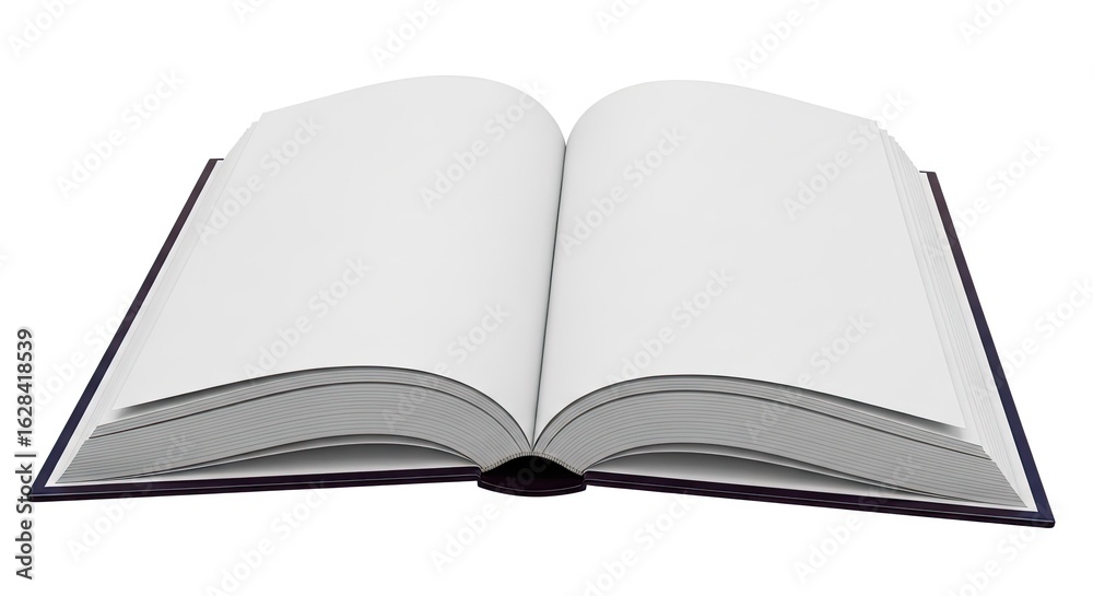 Glossy 3D Open Book: Clean Pages, Reading, Studying, Libraries, Education Glossy 3D Open Book: Clean Pages, Reading, Studying, Libraries, Education