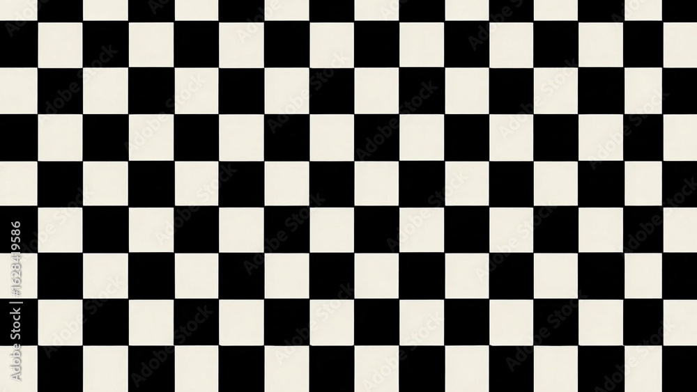 Fototapeta premium Checker pattern black and white flat vector seamless