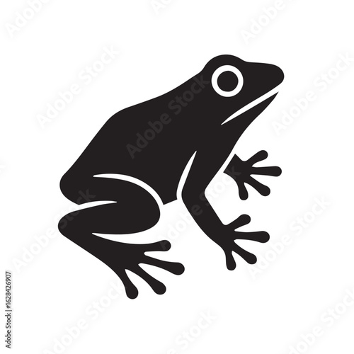 Black frog amphibian silhouette icon