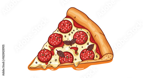 delicious pepperoni pizza slice perfect for menus websites and ads