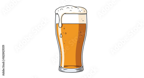 frothy pint of beer refreshing drink for brewery websites