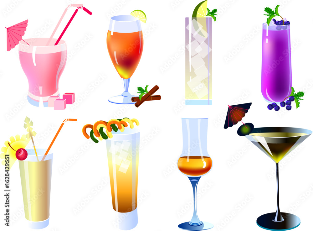 cocktail glasses set