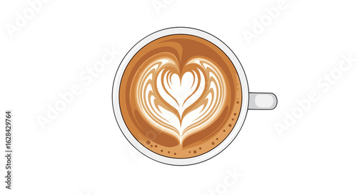 perfect latte art heartshaped coffee for cafe menus websites