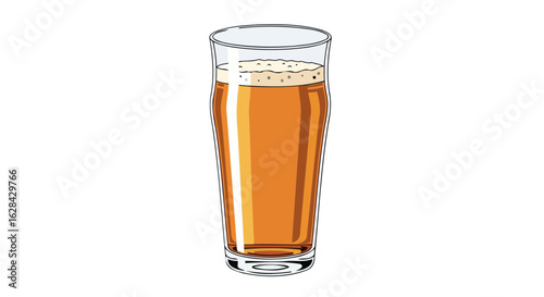 refreshing beer in a pint glass perfect for brewery menus and ads
