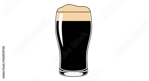 pint of dark beer refreshing beverage for menus brewery ads