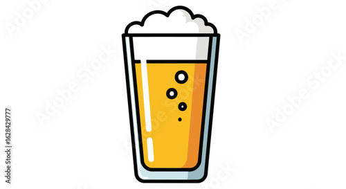 refreshing beer in a glass perfect for brewery menus ads
