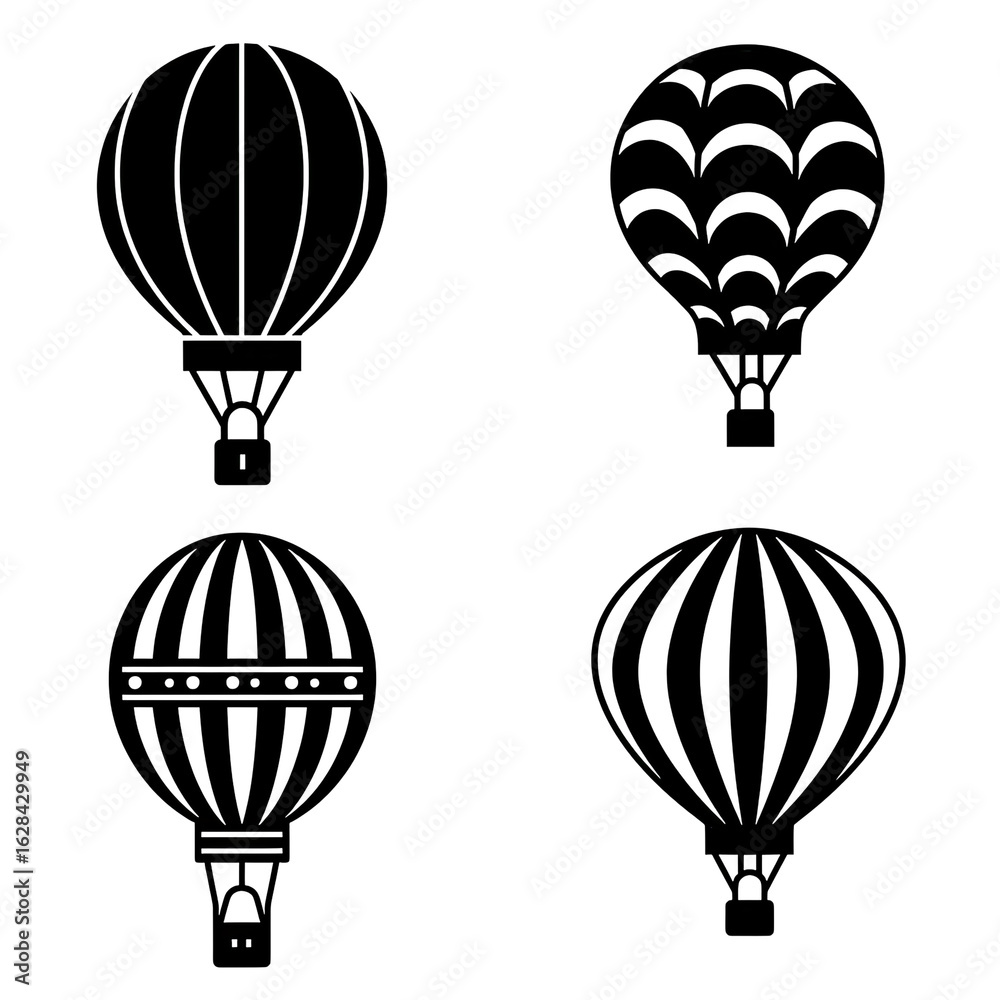 Fototapeta premium Black graphic design; two stylized, intertwined shapes