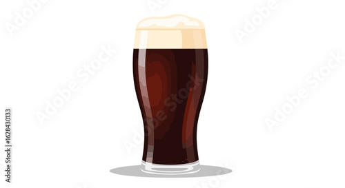 refreshing dark beer in pint glass perfect for brewery menus