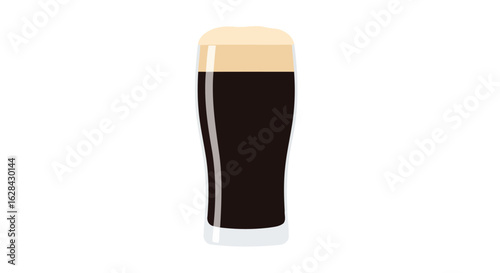 refreshing dark beer in pint glass perfect for brewery menus