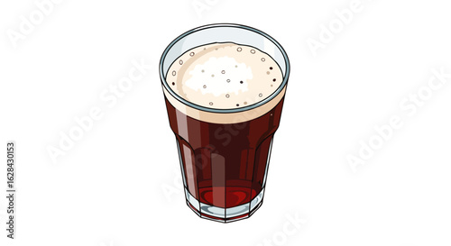 refreshing dark beer in a glass perfect for brewery menus