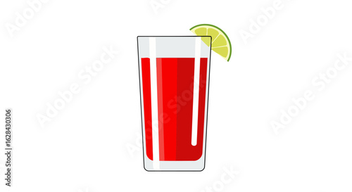 refreshing red cocktail lime garnish perfect for summer menus