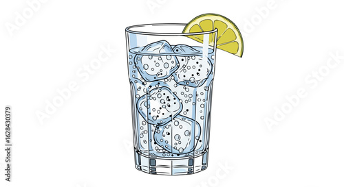 refreshing sparkling water with lemon crisp clean hydrating drink