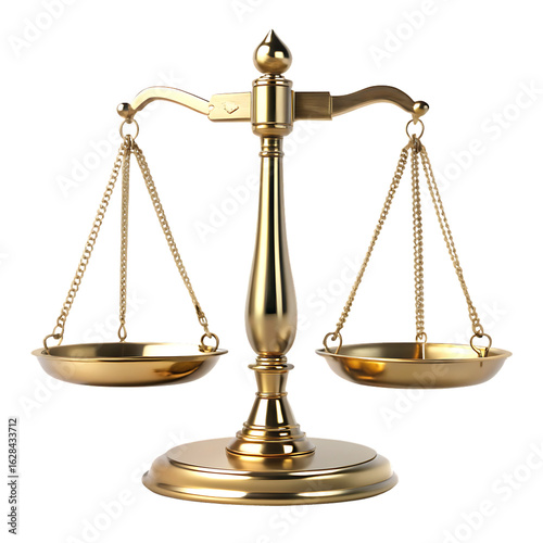 Balance Scale Isolated On White Background