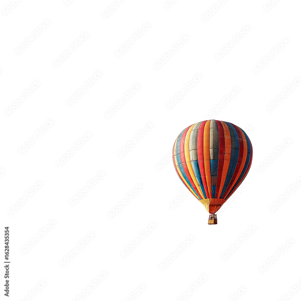 Fototapeta premium Colorful hot air balloon against a black background (2)