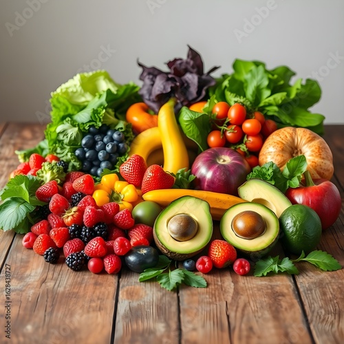 Colorful Fresh Produce Wellness Bounty