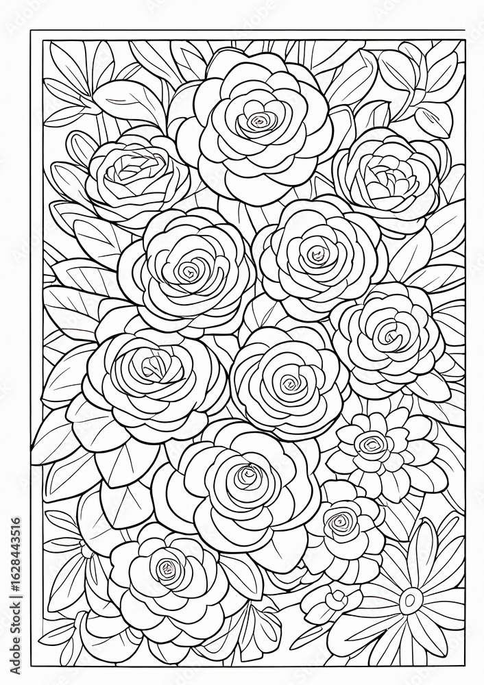 Fototapeta premium seamless pattern with roses