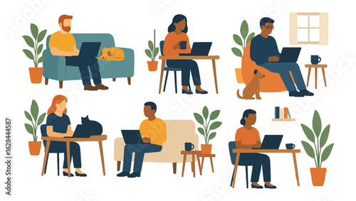 Modern Home Office Workspace – Productive Remote Working at Home