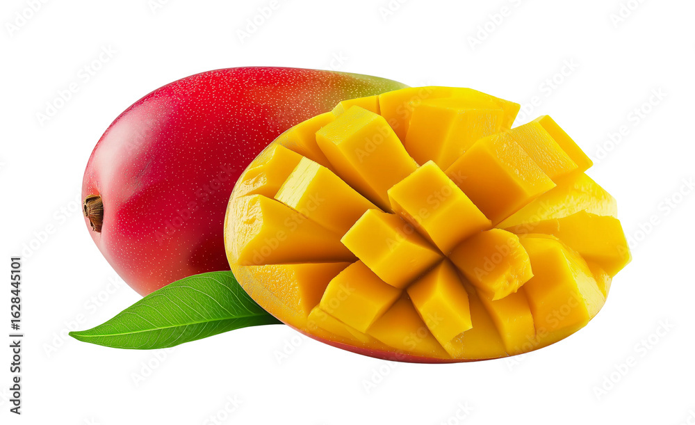 Delicious mango fruits cut out. Delicious mango fruits cut out.