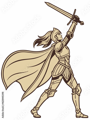 vector illustration of a knight