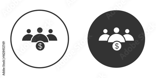 Mutual funds icon. flat sign design. Vector symbol pictogram. UX UI icon