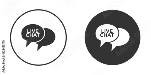 Live chat icon. flat sign design. Vector symbol pictogram. UX UI icon