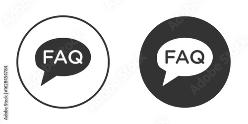 FAQ icon. flat sign design. Vector symbol pictogram. UX UI icon