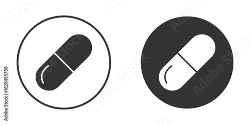 Capsule icon. flat sign design. Vector symbol pictogram. UX UI icon