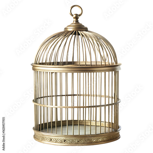 Birdcage Isolated On White Background