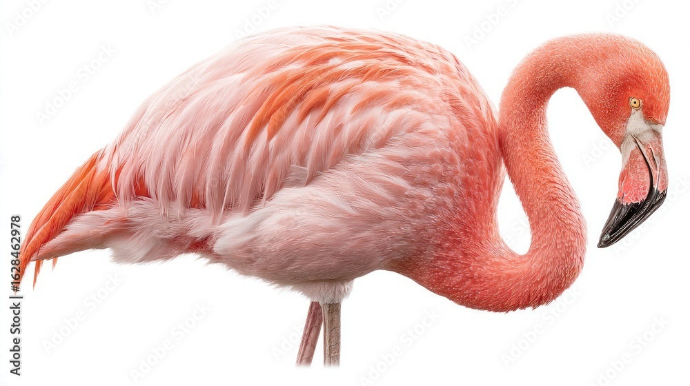Fototapeta premium Pink flamingo profile (1)