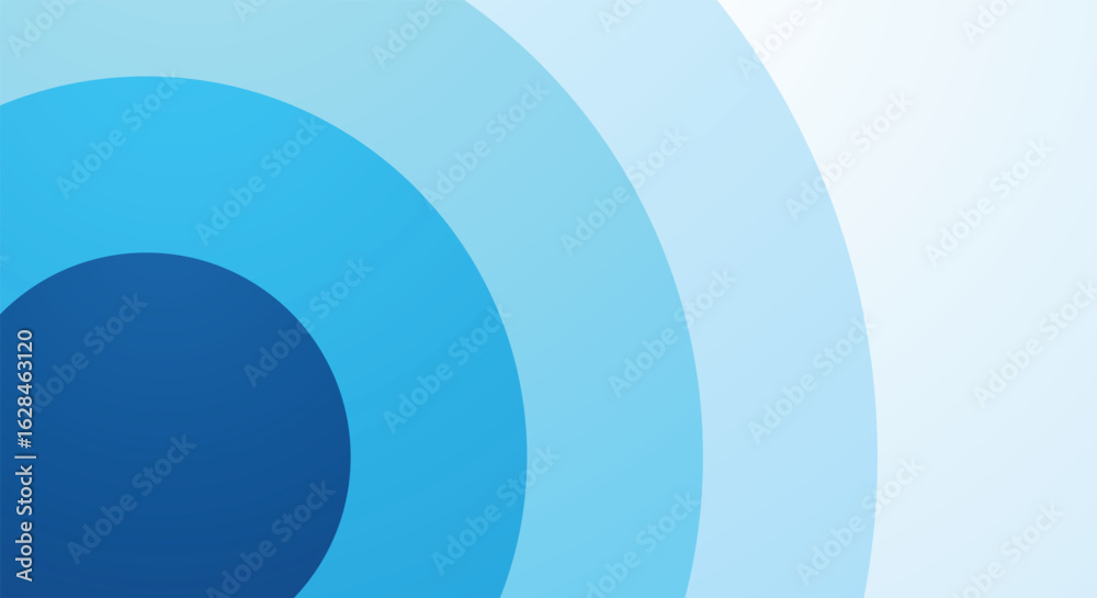 Fototapeta premium Blue modern circle background. Summer template illustration