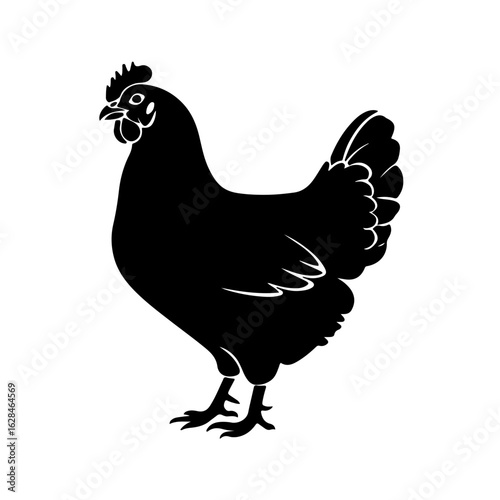Elegant chicken silhouette, perfect for farm designs