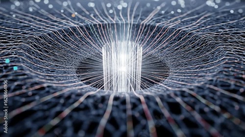 Abstract Digital Network Structure, Centralized Data Flow