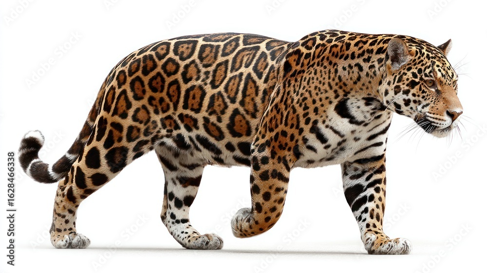 Obraz premium Jaguar in profile, walking