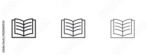 open book icon vector design template simple and clean