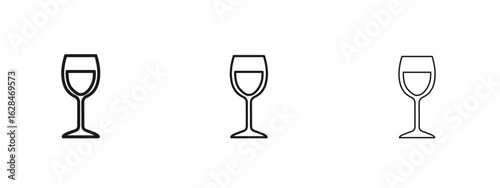 Wine glass icon vector design template simple and clean