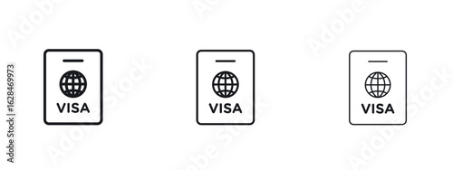 Visa icon vector design template simple and clean