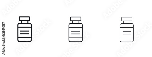 Vaccine vial icon vector design template simple and clean