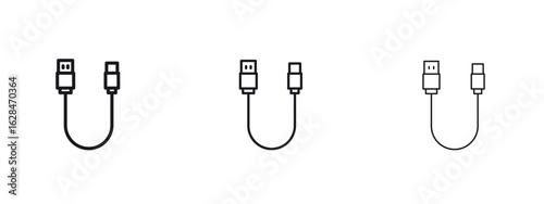 USB cable icon vector design template simple and clean