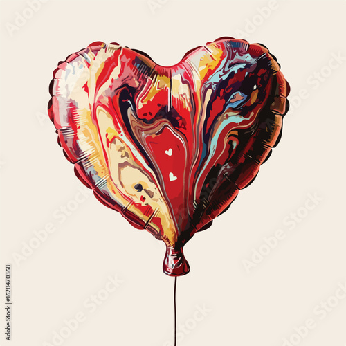 Heart Shaped Red Balloon Valentine's Day