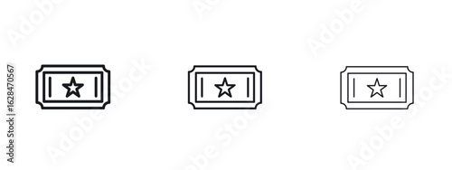 Ticket stub icon vector design template simple and clean