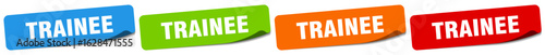 trainee sticker. trainee sticker set on white background
